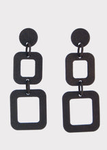Load image into Gallery viewer, Two Squares Drop Earrings